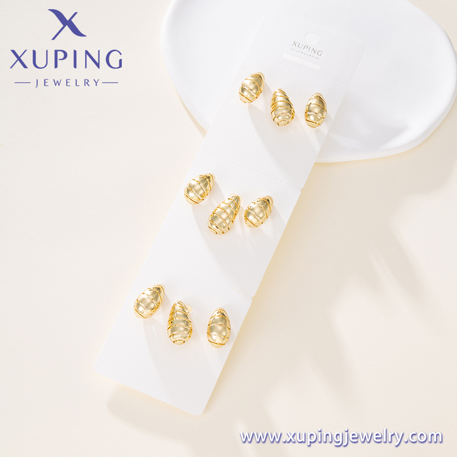 set de pendientes de caracol oro 14K para mujer